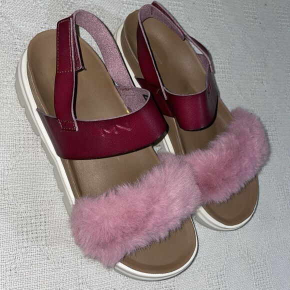Mark Nason Women’s Platform Sandals Size 9 M Pink White Going Out Beach Cruise - Picture 1 of 12
